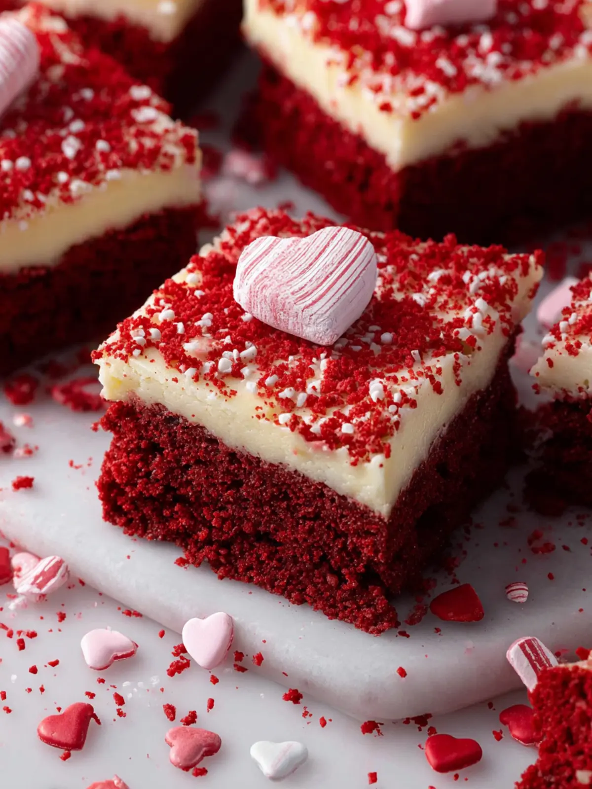 Valentines Day Red Velvet Cookie Bars