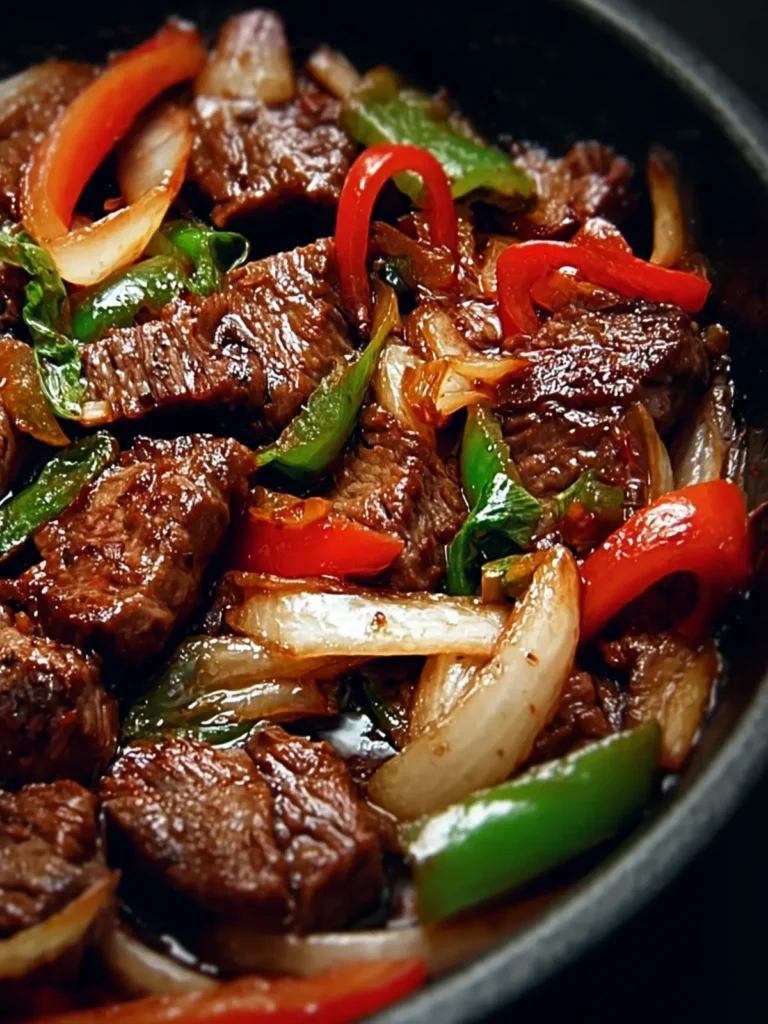 Sizzling Chinese Pepper Steak with Onions: Try this Easy Recipe! First Image