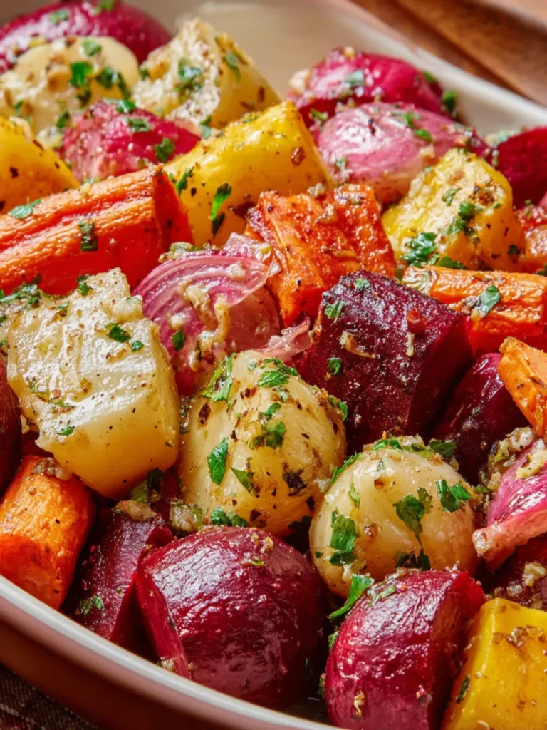 Roasted Root Vegetables with Garlic and Preserved Lemon First Image