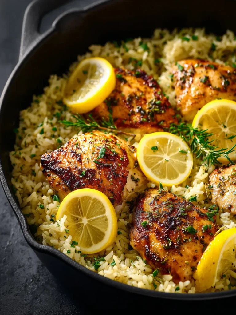 One Pot Lemon Herb Chicken & Rice First Image