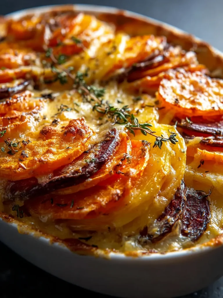 Delicious Cheesy Root Vegetable Gratin Recipe for Comfort Food First Image