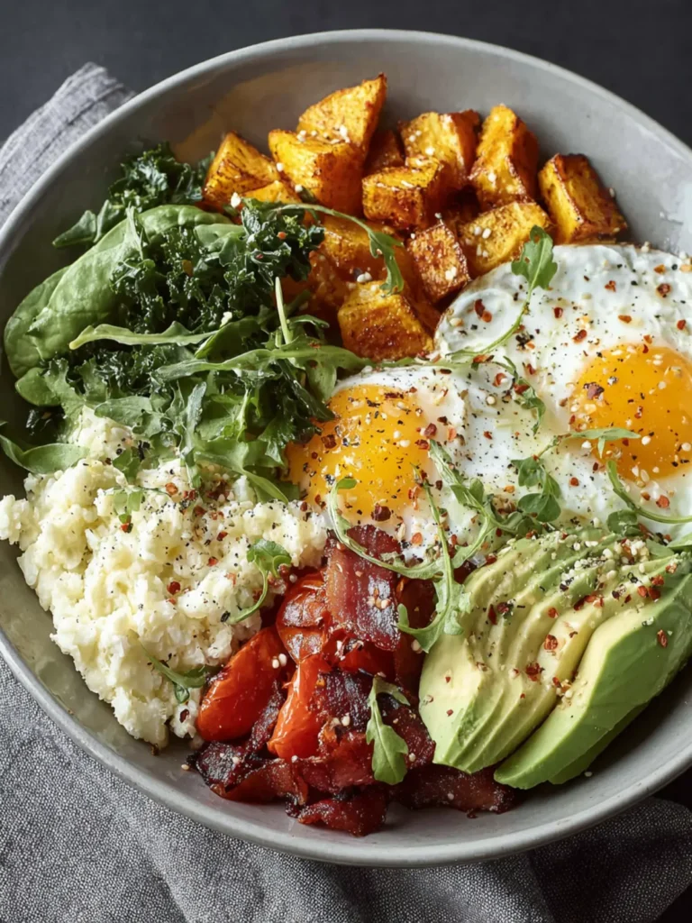 Easy Brekky Bowl with Eggs (Healthy Breakfast Bowls) First Image