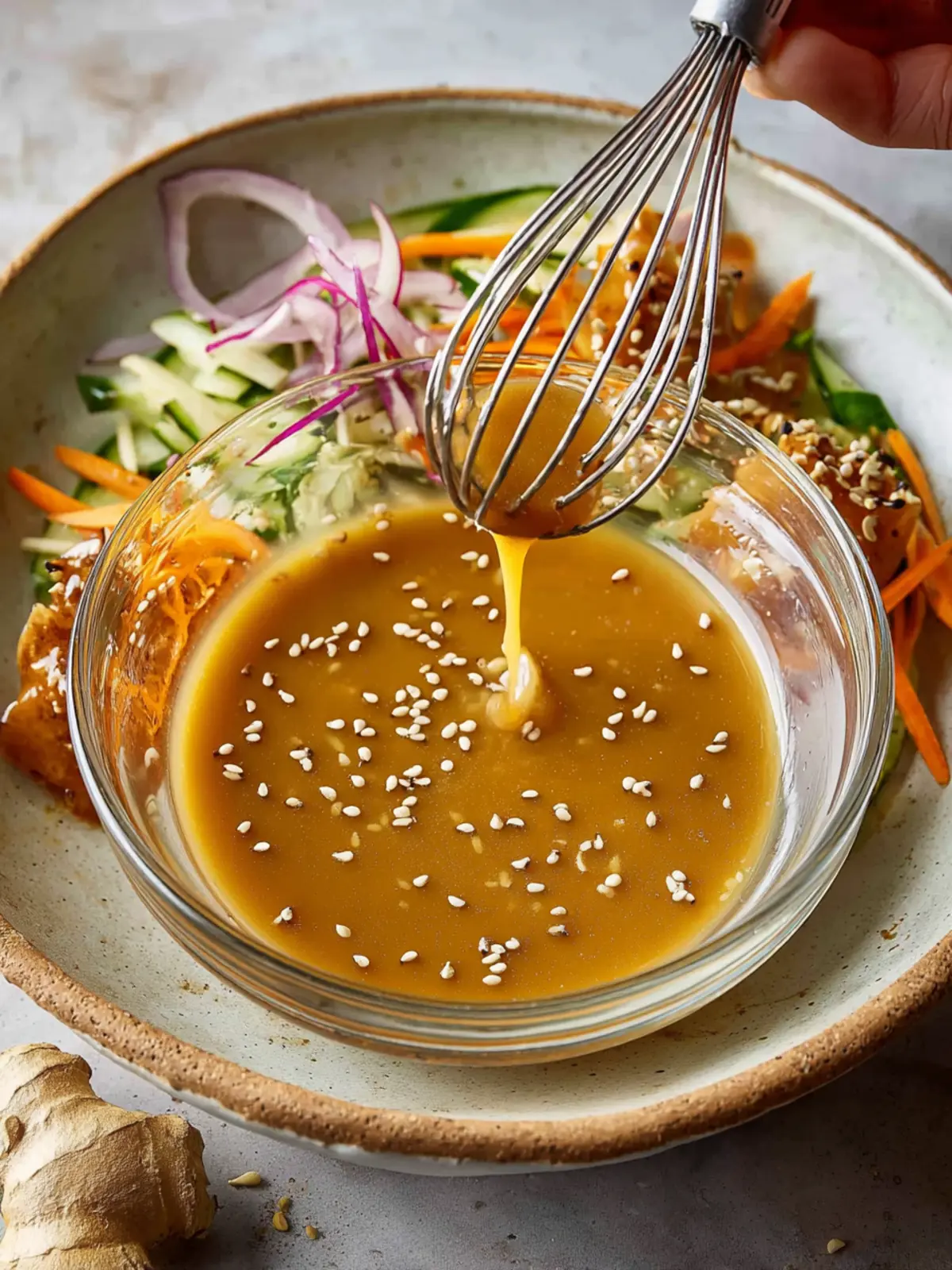 Healthy Sesame Ginger Dressing Recipe, Quick + Easy First Image