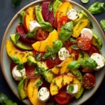Refreshing Avocado Peach Caprese Salad Recipe Delight First Image