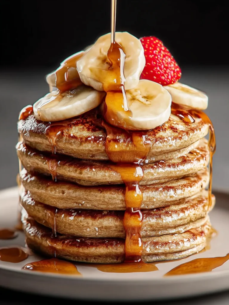 Fluffy Banana Oat Pancakes: A Delicious Breakfast Treat First Image