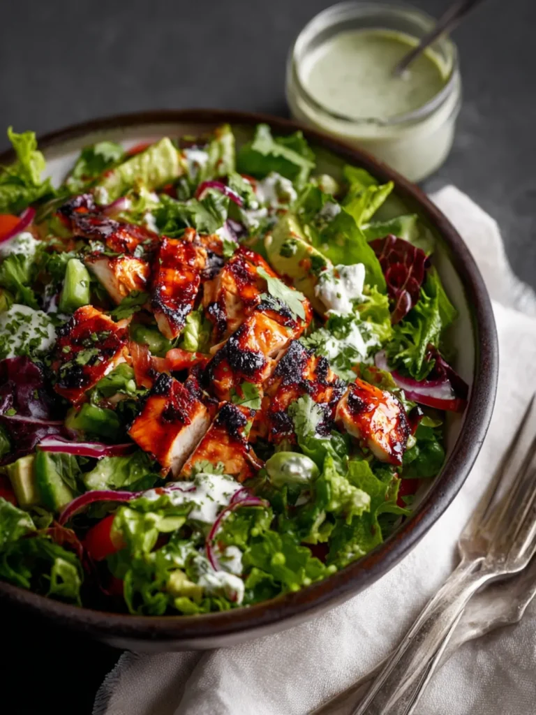 Chipotle BBQ Chicken Salad with Cilantro Lime Dressing First Image