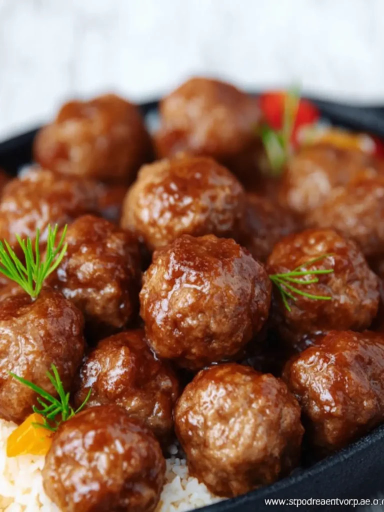 Crockpot Sweet and Sour Meatballs First Image