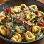Creamy Tuscan Spinach Steak Bites Tortellini First Image