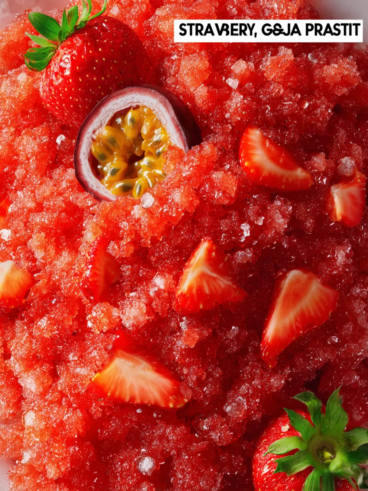 Strawberry Granita Passion Fruit: Refreshingly Easy Indulgence