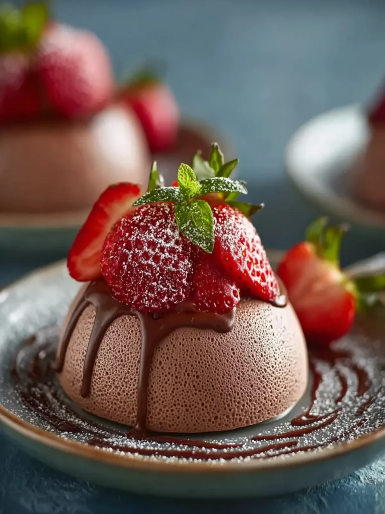 Chocolate Strawberry Mousse Domes First Image