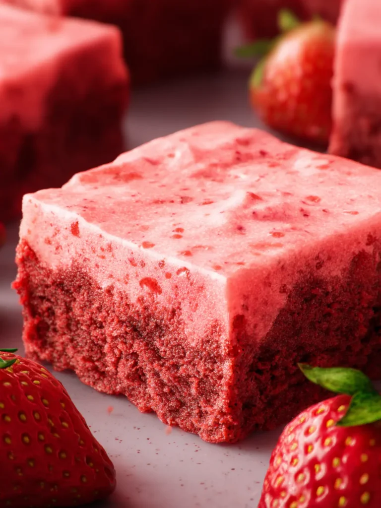 Strawberry Brownies Recipe First Image