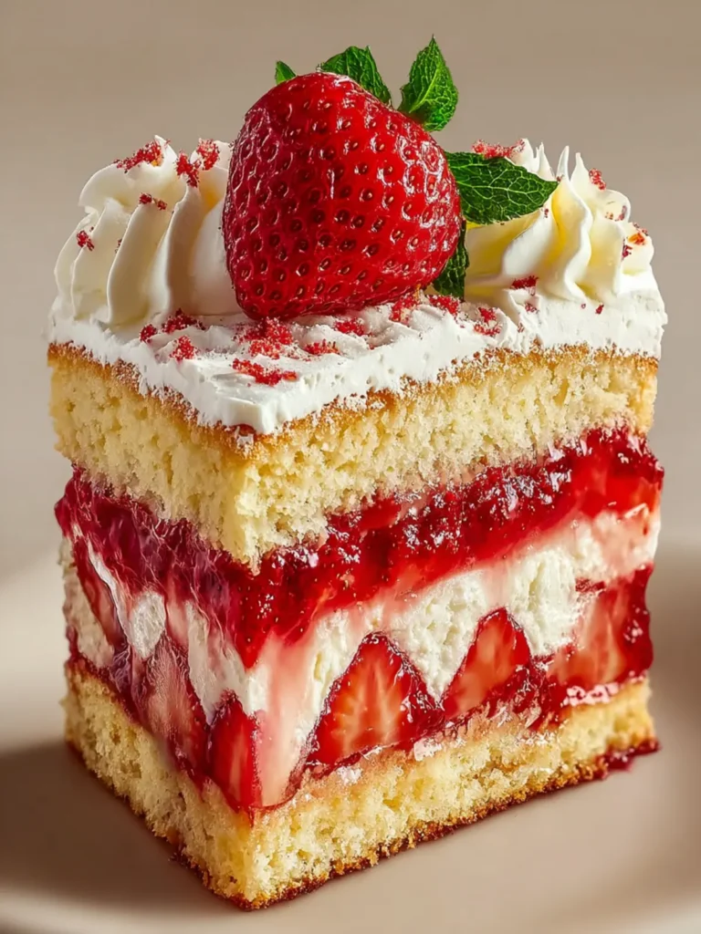 Strawberry Shortcake Layered Slice First Image